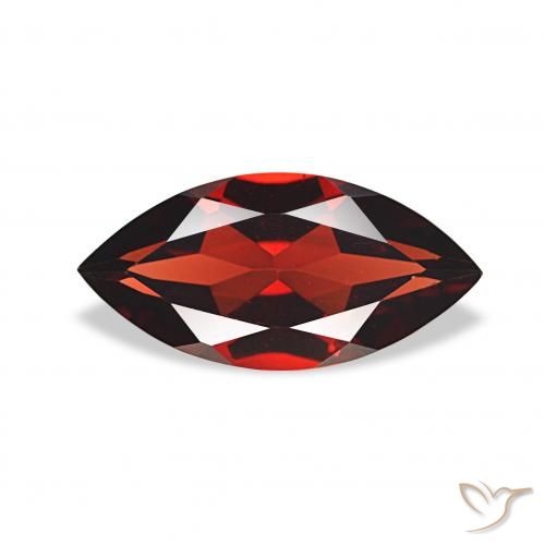 1.86ct 暗红色 铁铝榴石石榴石, 榄尖形, VVS
