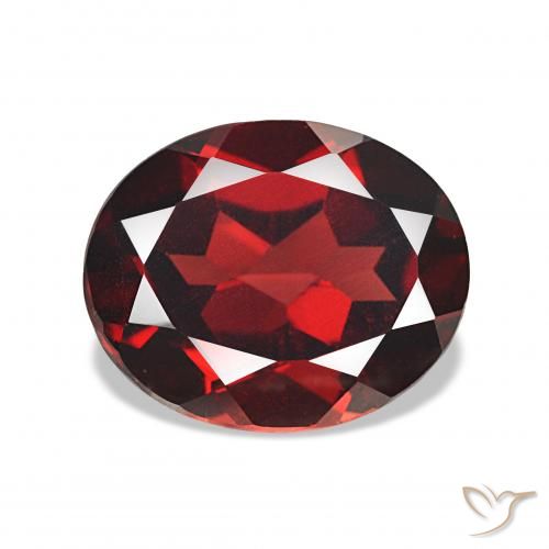 4.42ct 深红色 铁铝榴石石榴石, 椭圆形, VVS