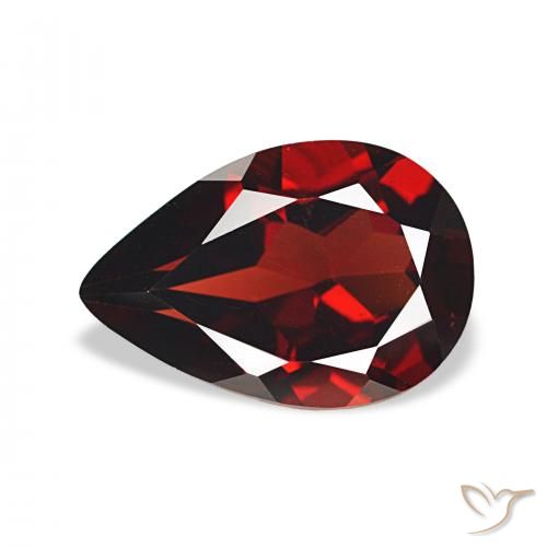 3.31ct 深红色 铁铝榴石石榴石, 梨形, VVS