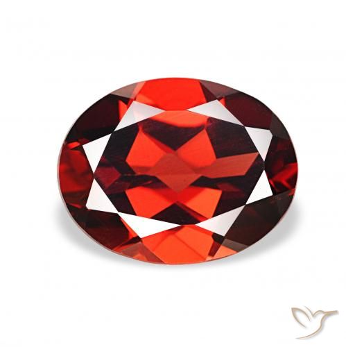 2.18ct 中红 铁铝榴石石榴石, 椭圆形, VVS-VS