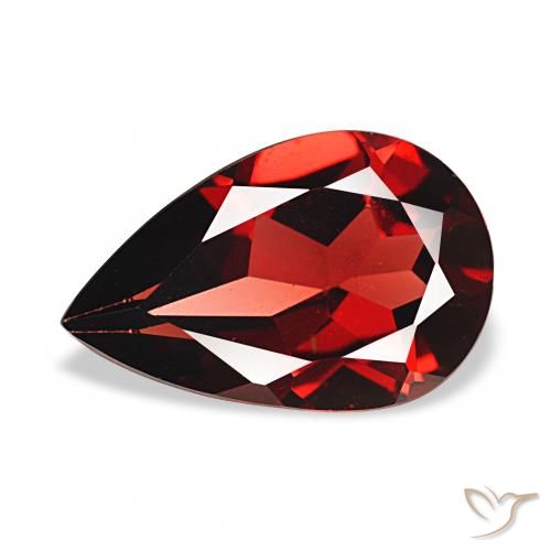 3.10ct 暗红色 铁铝榴石石榴石, 梨形, VVS-VS