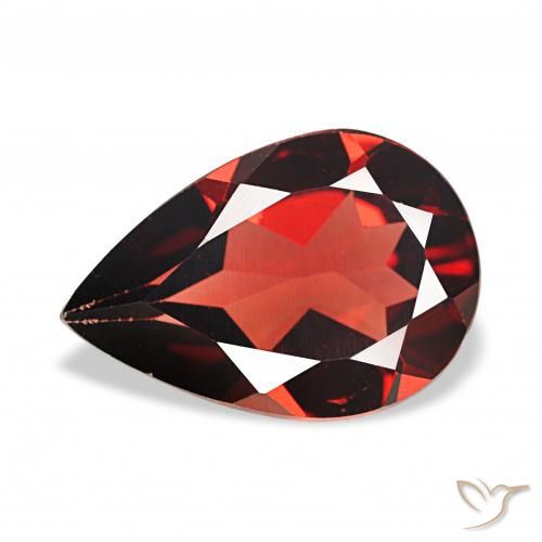 2.93ct 深血红色 铁铝榴石石榴石, 梨形, VVS-VS