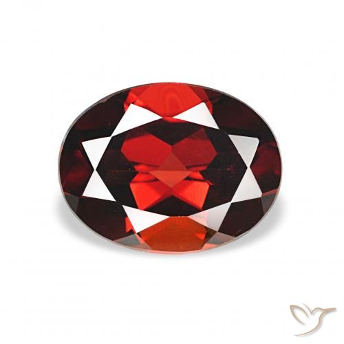 2.18ct 深红色 铁铝榴石石榴石, 椭圆形, VVS