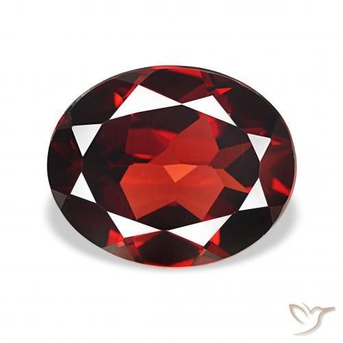 4.18ct 深红色 铁铝榴石石榴石, 椭圆形, VVS