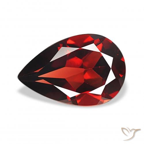 3.38ct 深红色 铁铝榴石石榴石, 梨形, VVS