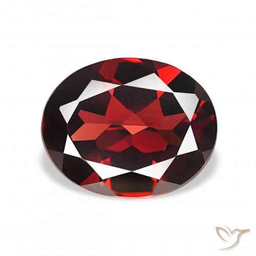 3.78ct 深红色 铁铝榴石石榴石, 椭圆形, VVS
