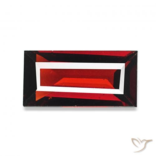 1.66克拉天然铁铝榴石石榴石，狭长方形，VVS