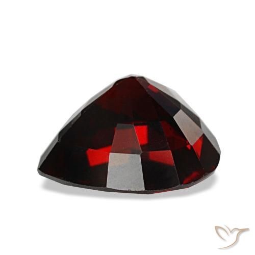 3.71克拉天然红色铁铝榴石，心形，9.9×9.5毫米，VS