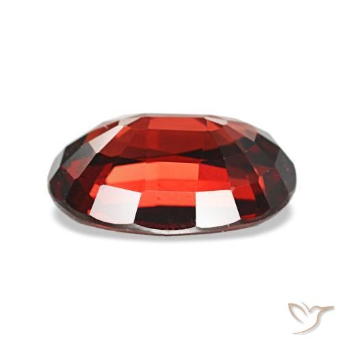2.90克拉天然红色铁铝榴石，椭圆形切割，9.9×7.9毫米，VVS-VS
