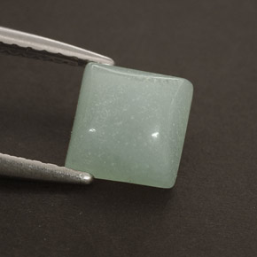 1.37克拉天然绿色天河石，方形，6.3×6.3毫米，不透明
