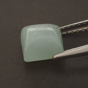 1.37克拉天然绿色天河石，方形，6.3×6.3毫米，不透明