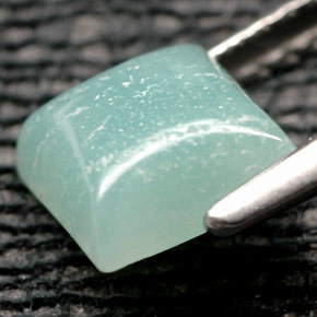 1.13克拉天然绿色天河石，方形，6.4×6.3毫米，不透明