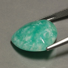 14.87克拉天然绿色天河石，三角形，19.7×19.3毫米，不透明