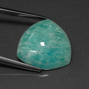 15.96克拉天然绿色天河石，三角形，19.8×19.3毫米，不透明