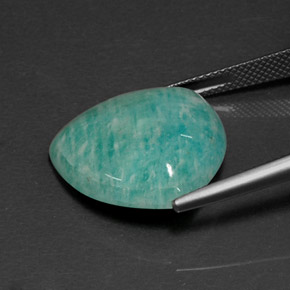 15.96克拉天然绿色天河石，三角形，19.8×19.3毫米，不透明