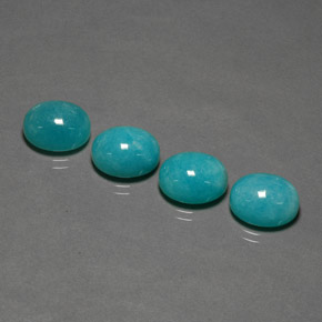 天然绿色天河石，椭圆形切割，12.1×10毫米，不透明
