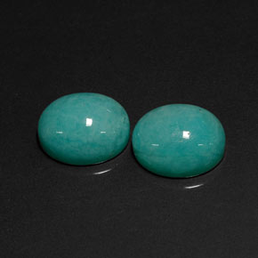天然天河石，椭圆形切割，12.1×10.1毫米，半透明