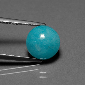 3.66克拉天然天河石，圆形切割，不透明