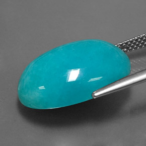 11.47克拉天然天河石，椭圆形切割，不透明