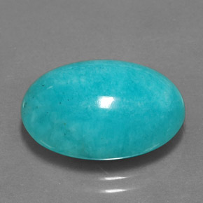 11.08克拉天然绿色天河石，椭圆形切割，18×13毫米，不透明