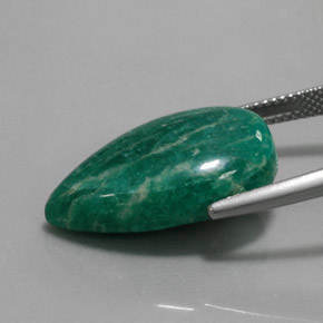 15.40克拉天然天河石，梨形，不透明