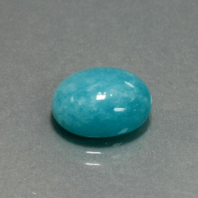 4.51克拉天然绿色天河石，椭圆形切割，12.1×10毫米，不透明
