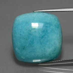 21.60克拉天然天河石，垫形剪裁，不透明