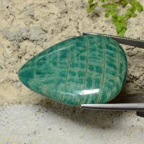 54.00克拉天然天河石，梨形，不透明