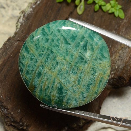 松散天河石34.54ct 冷松绿天河石出售宝石, 经认证的亚马逊石来自马达加斯加, 天然未经处理的宝石, 花式切割30 x 22 mm (标准化)