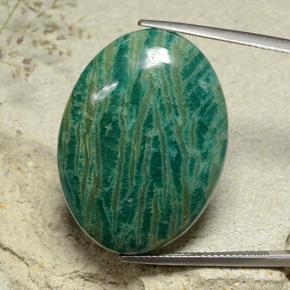 40.90克拉天然天河石，椭圆形切割，不透明