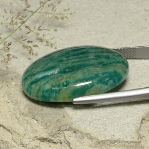 40.90克拉天然天河石，椭圆形切割，不透明