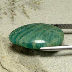 23.92克拉天然天河石，梨形，不透明