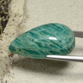 34.45克拉天然天河石，梨形，不透明