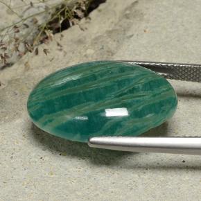 14.49克拉天然天河石，椭圆形切割，不透明