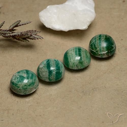 8.64ctw 天然 冷绿 天河石, 圆形的, 不透明