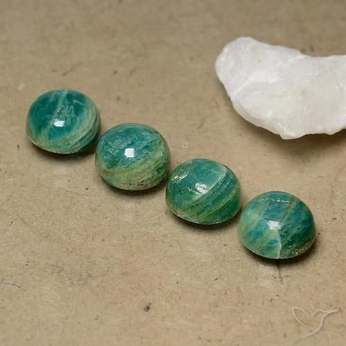 9.13克拉天然天河石，圆形的，不透明