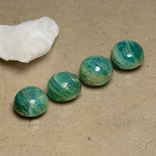 9.13克拉天然天河石，圆形的，不透明