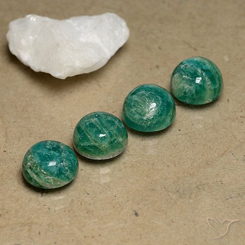 9.40ctw 天然 冷绿 天河石, 圆形的, 不透明