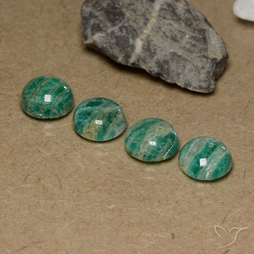 9.77ctw 天然 松绿 天河石, 圆形的, 不透明