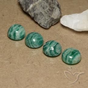11.76克拉天然天河石，圆形的，不透明