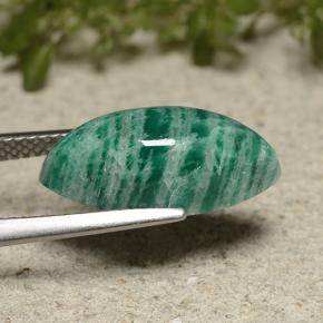 5.68克拉天然天河石，榄尖形，不透明