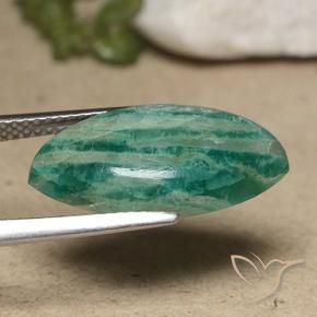 6.91克拉天然天河石，榄尖形，不透明