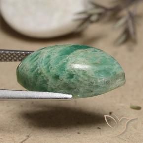 7.90克拉天然天河石，榄尖形，不透明