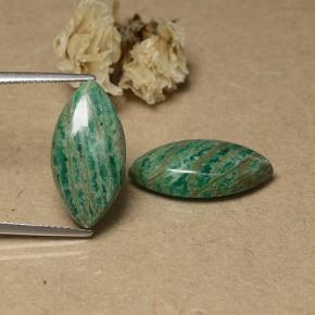 13.98克拉天然天河石，榄尖形，不透明