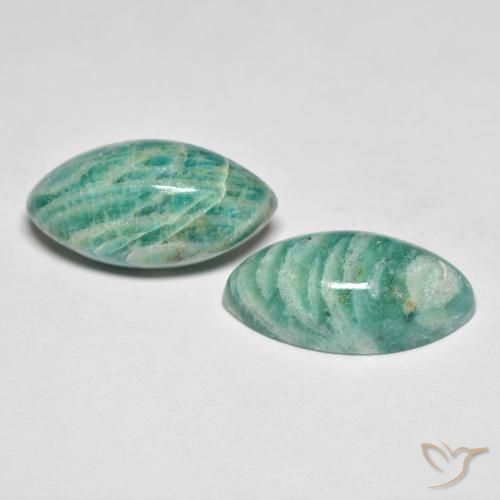 15.86克拉天然天河石，榄尖形，不透明