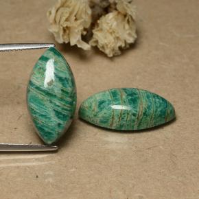 15.67克拉天然天河石，榄尖形，不透明