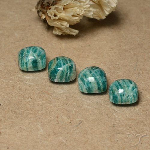 7.95ctw 天然 松绿 天河石, 软垫, 不透明