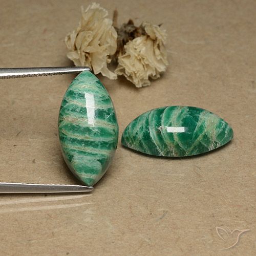 18.56克拉天然天河石，榄尖形，不透明