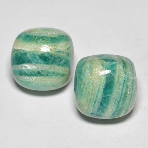 11.85克拉天然天河石，垫形剪裁，不透明