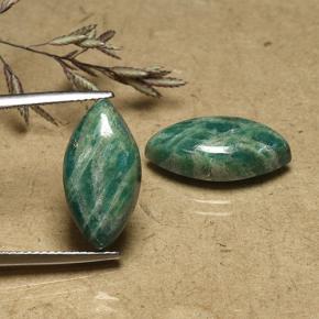 12.58克拉天然天河石，榄尖形，不透明